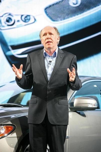 Ian Callum, Head of Design at the Jaguar XF reveal, Frankfurt Motor Show, 11th September 2007.